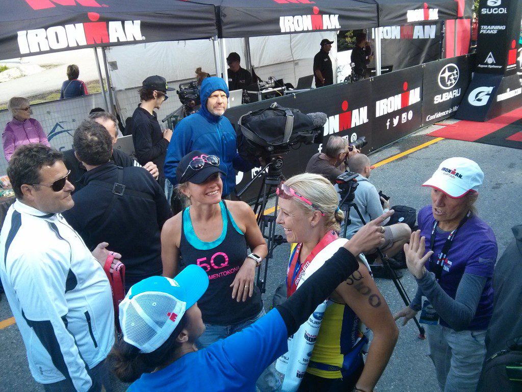 Jen Annett with Ironman Champion Sara Gross