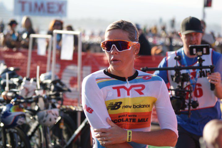 Mirinda Carfrae would eventually pull out due the effects of being hit by a car a few days before the race.