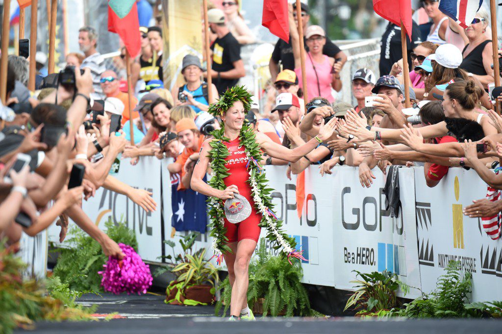 Daniela Ryf takes the Ironman World Championship title. Photo: Delly Carr