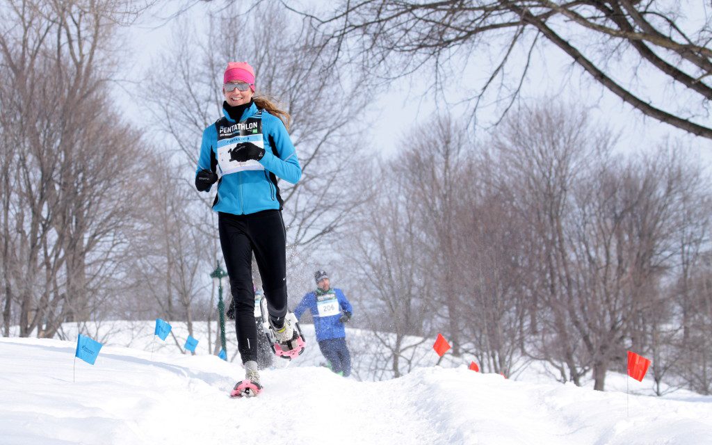 The Pentathlon des neiges takes place on the Plains of Abraham in Quebec City.