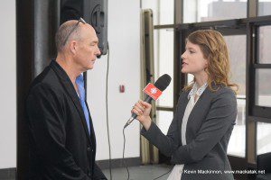 Radio Canada was on hand to interview Triathlon Canada CEO Tim Wilson.