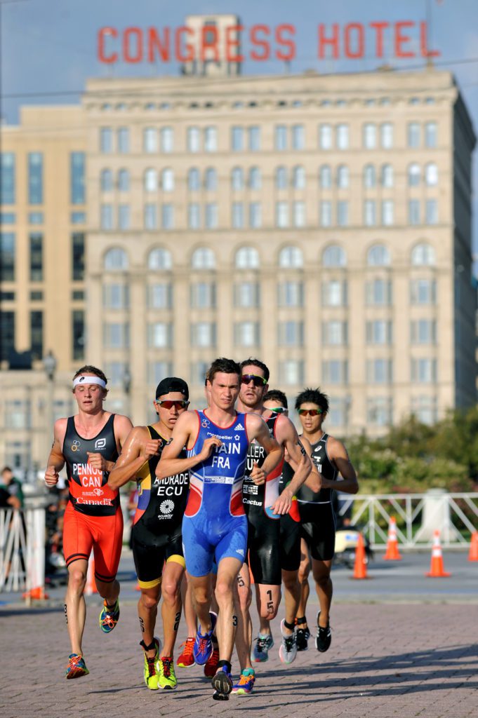Russell Pennock racing at the ITU Grand Final in Chicago last year.