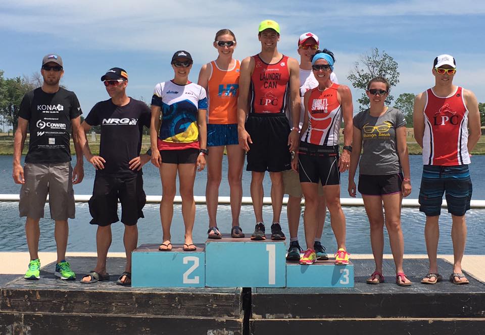 The top 5 Women and Men at the 2016 Welland Long Course Triathlon
