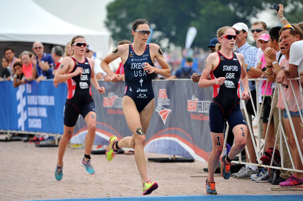 Holland, Jorgensen and Stanford race to the finish line at the 2015 WTS Grand Final