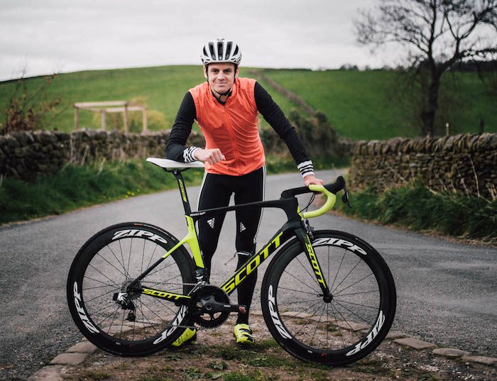 Jonathan Brownlee with his Scott Foil